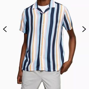 CONSIDERED Blue, Orange And Navy Stripe